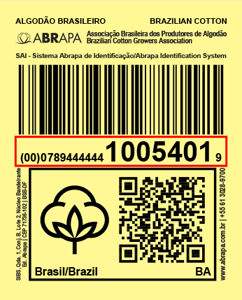 Etiqueta SAI – Sistema Abrapa de Identificação